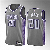 Men's Sacramento Kings #20 Colby Jones Gray 2023 Draft City Edition Stitched Jersey Dzhi ,baseball caps,new era cap wholesale,wholesale hats